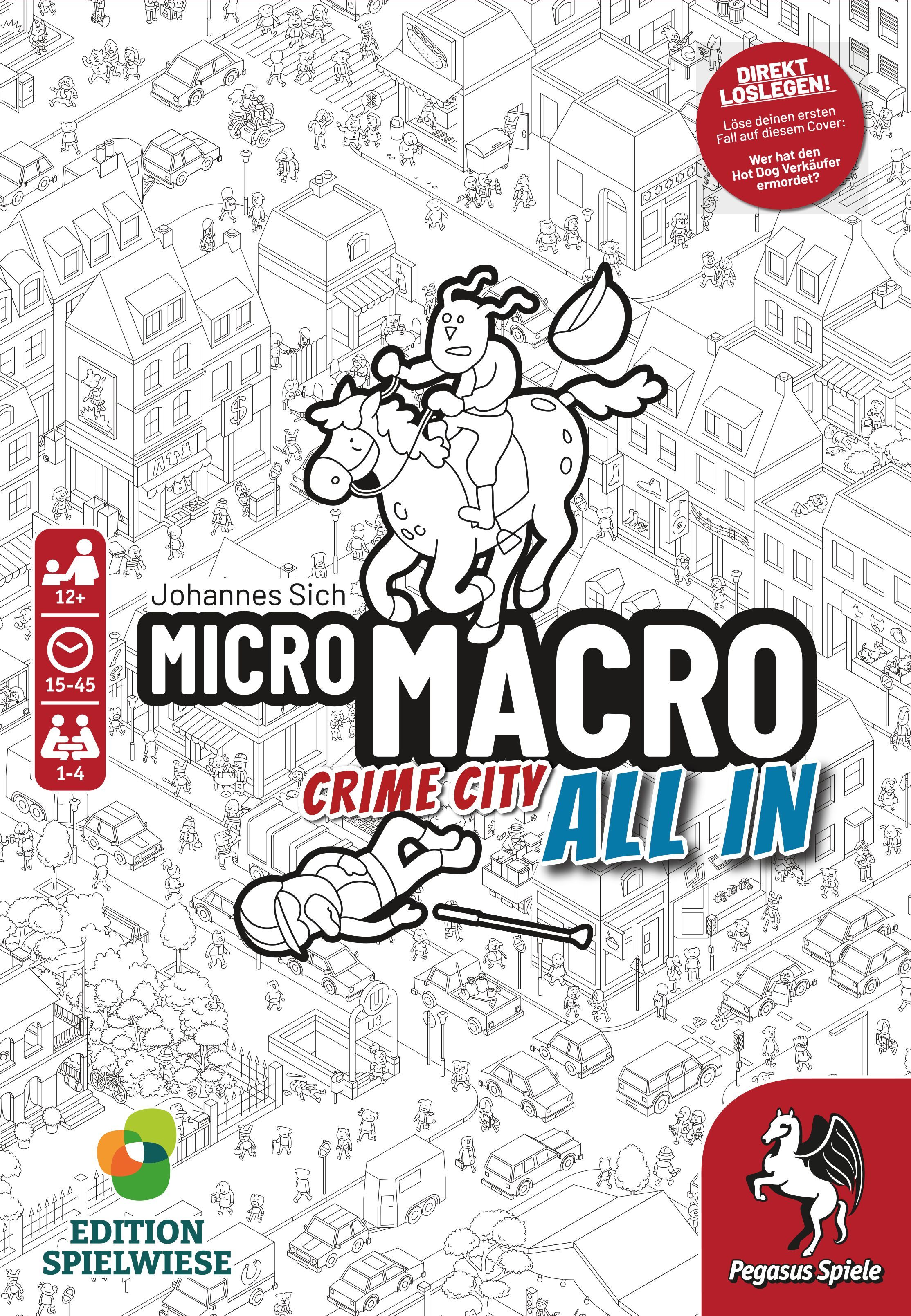 Pegasus Spiele MicroMacro: Crime City 3 – All In (Edition Spielwiese) 59062G