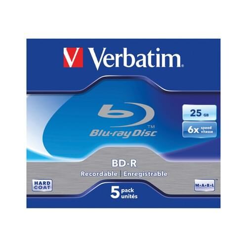 Verbatim - 5 x BD-R - 25 GB 6x - Jewel Case (Schachtel)