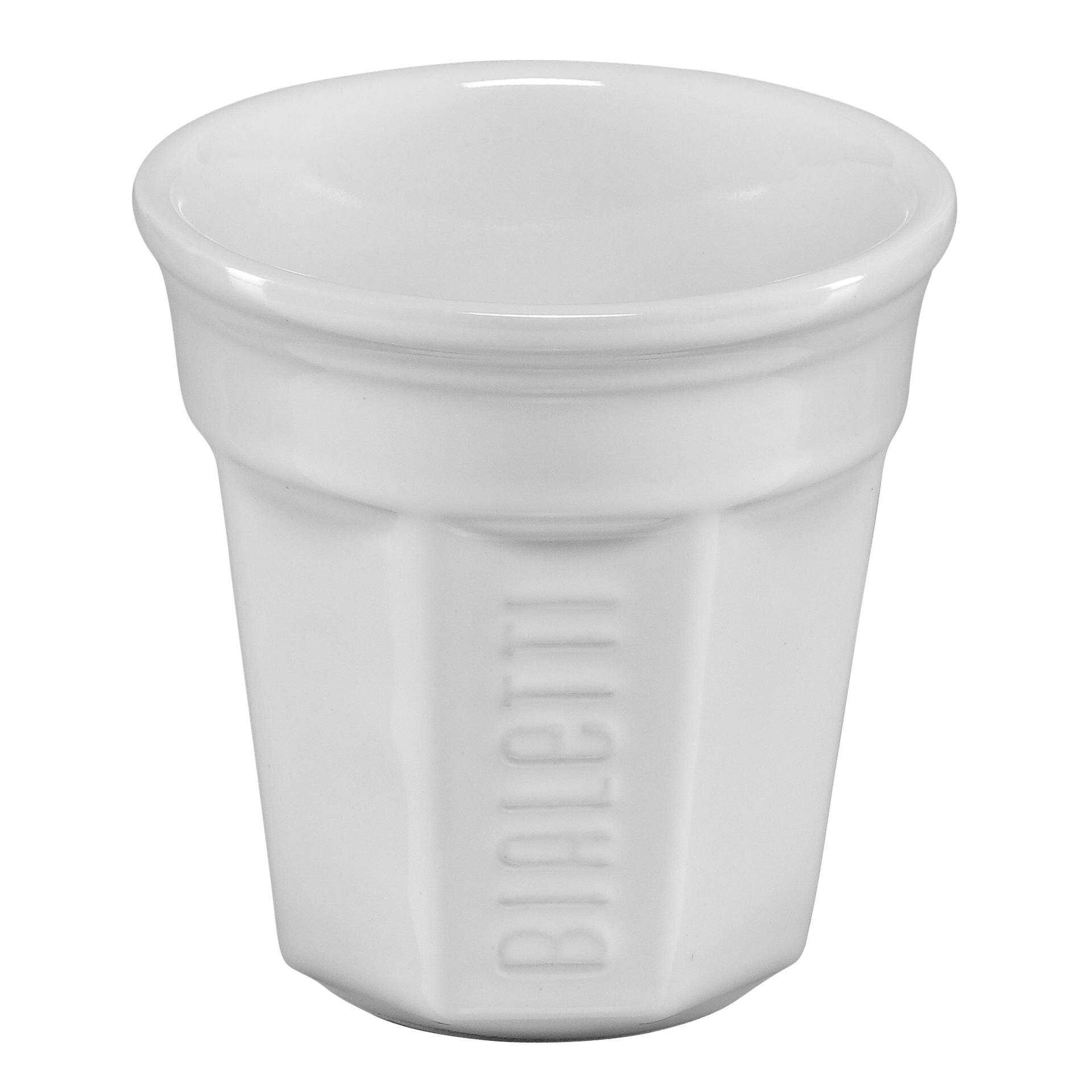 Bialetti - Tasse - achteckig - weiß (Packung mit 6)