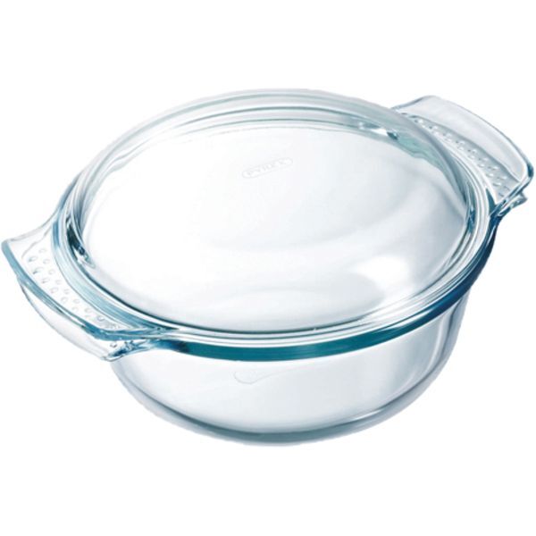PYREX Kasserolle rund mit Deckel, Inhalt: 4,90 Liter, Höhe: 140 mm, ø: 250 mm
