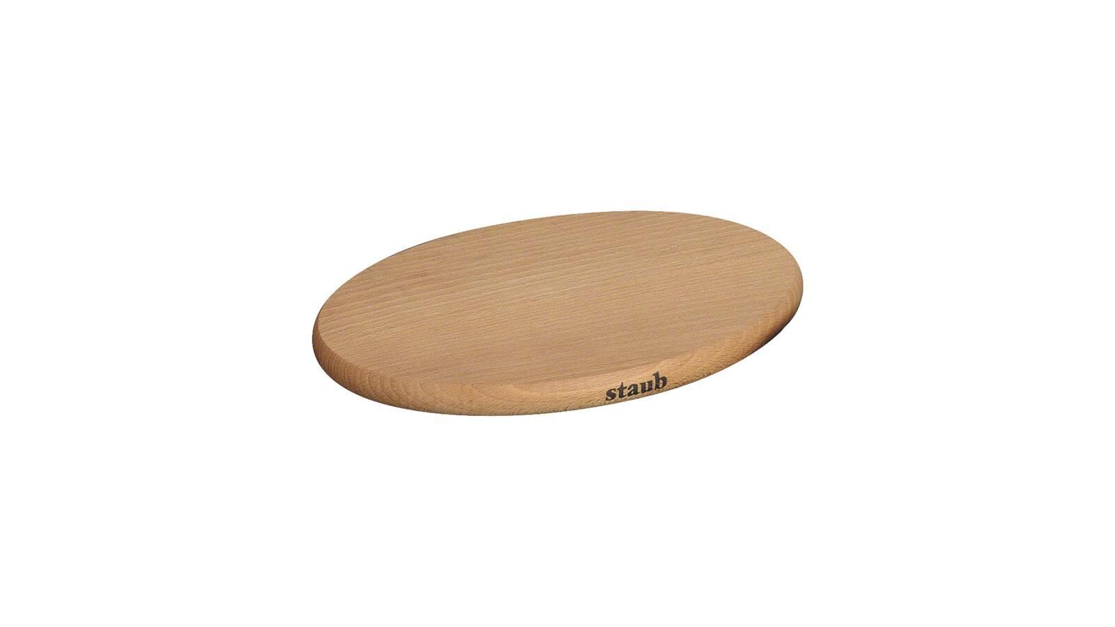 Staub Untersetzer Holz Oval 29 cm