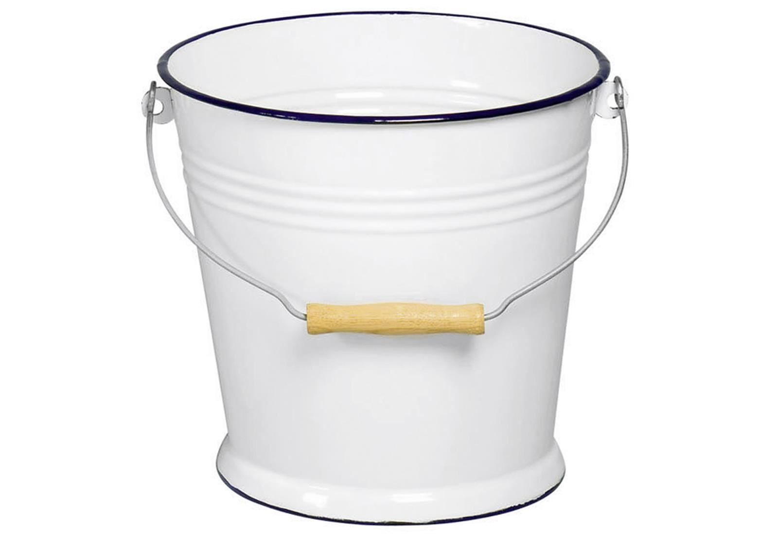 KARL KRÜGER Eimer 10 Liter 27cm Ø29cm emailliert weiß