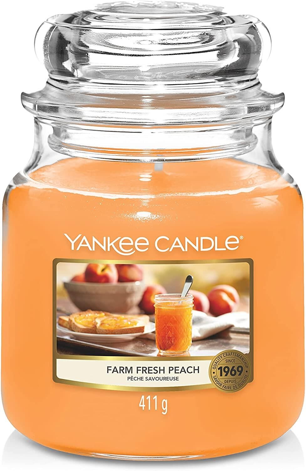 Yankee Candle  FARM FRESH PEACH MEDIUM JAR 411G