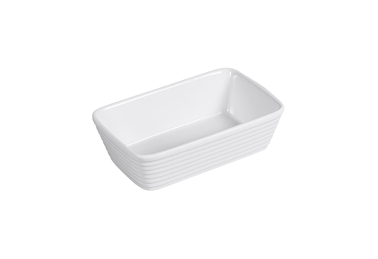 KÜCHENPROFI Auflaufform Burgund rechteckig 20x14x6cm weiss