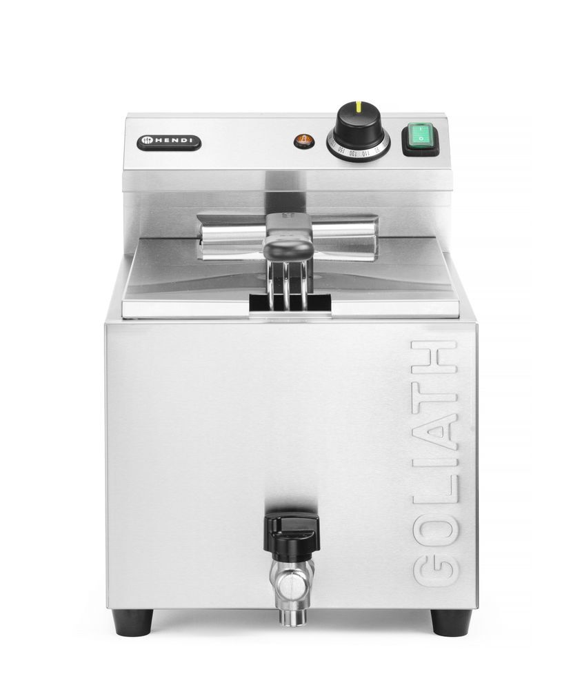 HENDI Fritteuse XL mit Ablasshahn GOLIATH, 10L, 400V/10200W, 300x585x(H)392mm