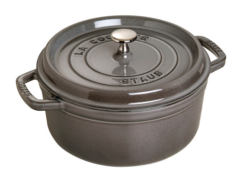 Staub Cocotte rund Graphitgrau 24 cm