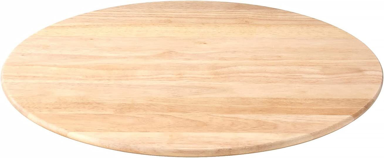 Continenta Drehplatte aus Gummibaumholz Servierplatte Drehbrett Drehteller Käseplatte