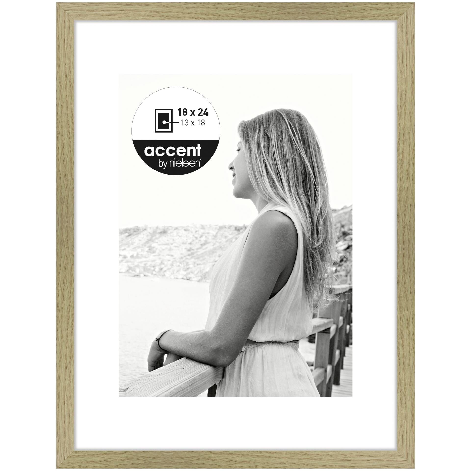 Nielsen Aura eiche         18x24 Holz inkl. Passepartout  1134002