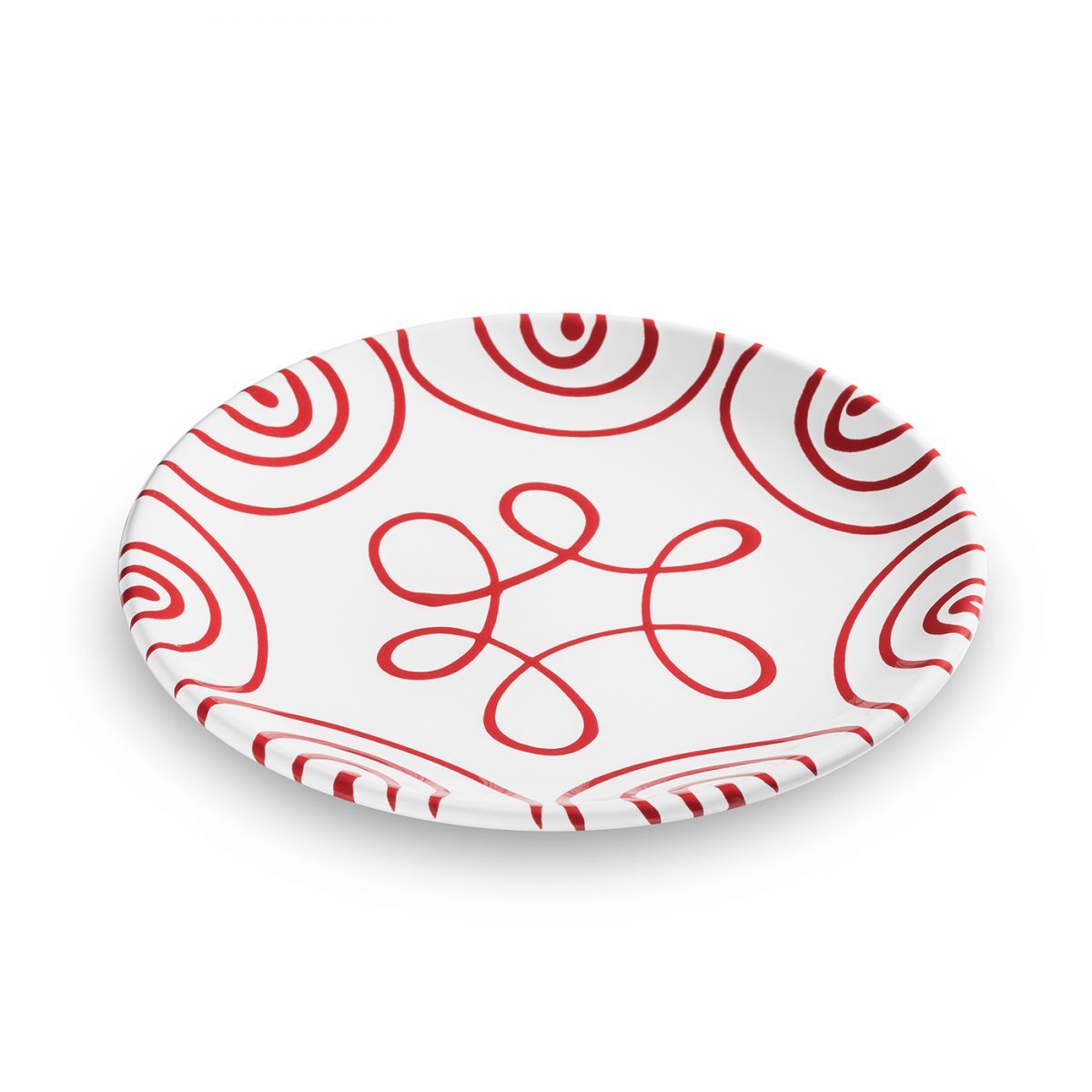 Gmundner Keramik Rotgeflammt, Dessertteller Cup (Ø 20cm)
