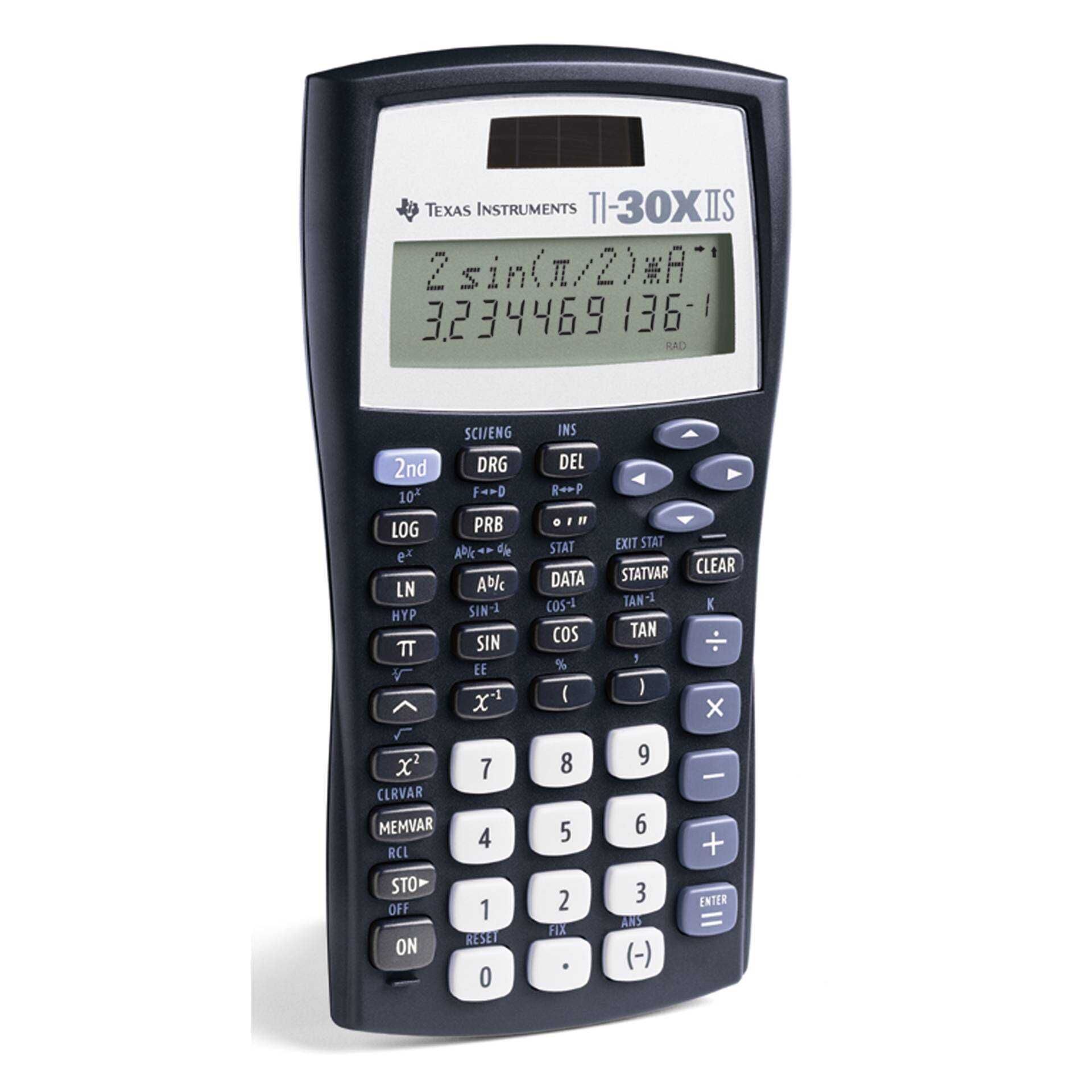 Texas Instruments TI-30X IIS - Wissenschaftlicher Taschenrechner - 10 Stellen + 2 Exponenten - Solarpanel, Batterie