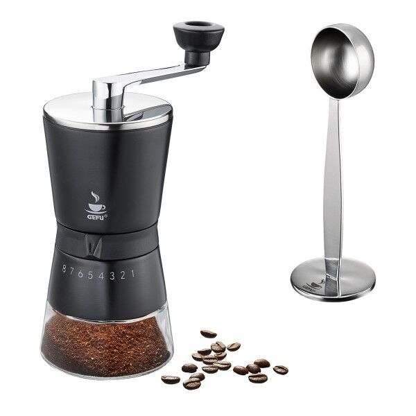 Gefu Kaffeemühle SANTIAGO + Tamper mit Kaffeemaß