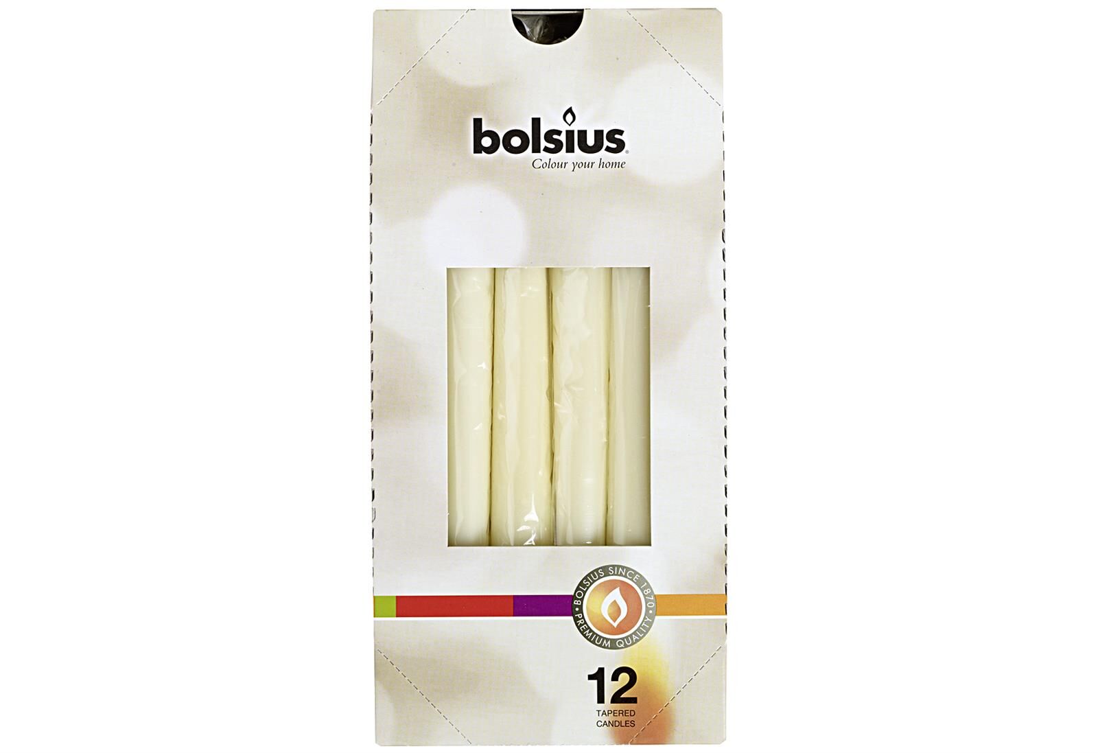 BOLSIUS Spitzkerze 24,5x2,4cm elfenbein