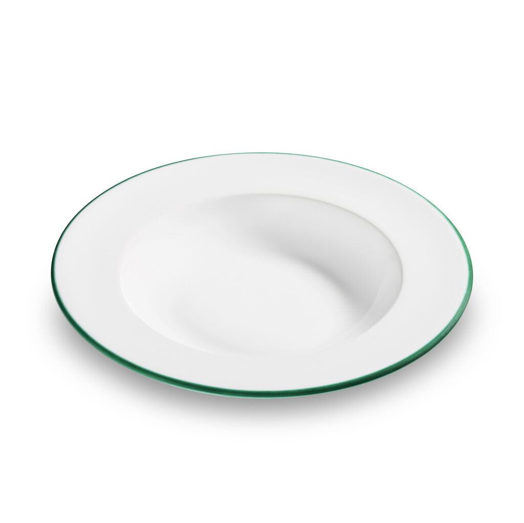 Gmundner Keramik Grüner Rand, Suppenteller Gourmet (Ø 24cm)