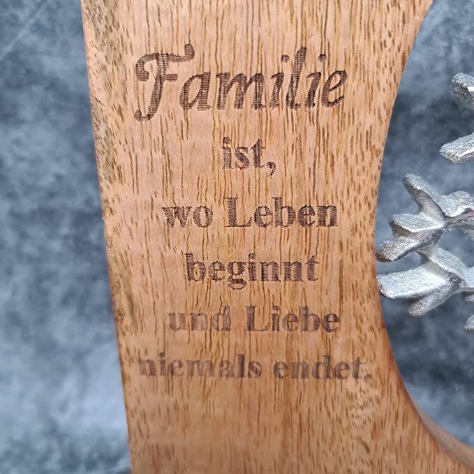 GILDE Holz Rahm mit Botschaft Familie