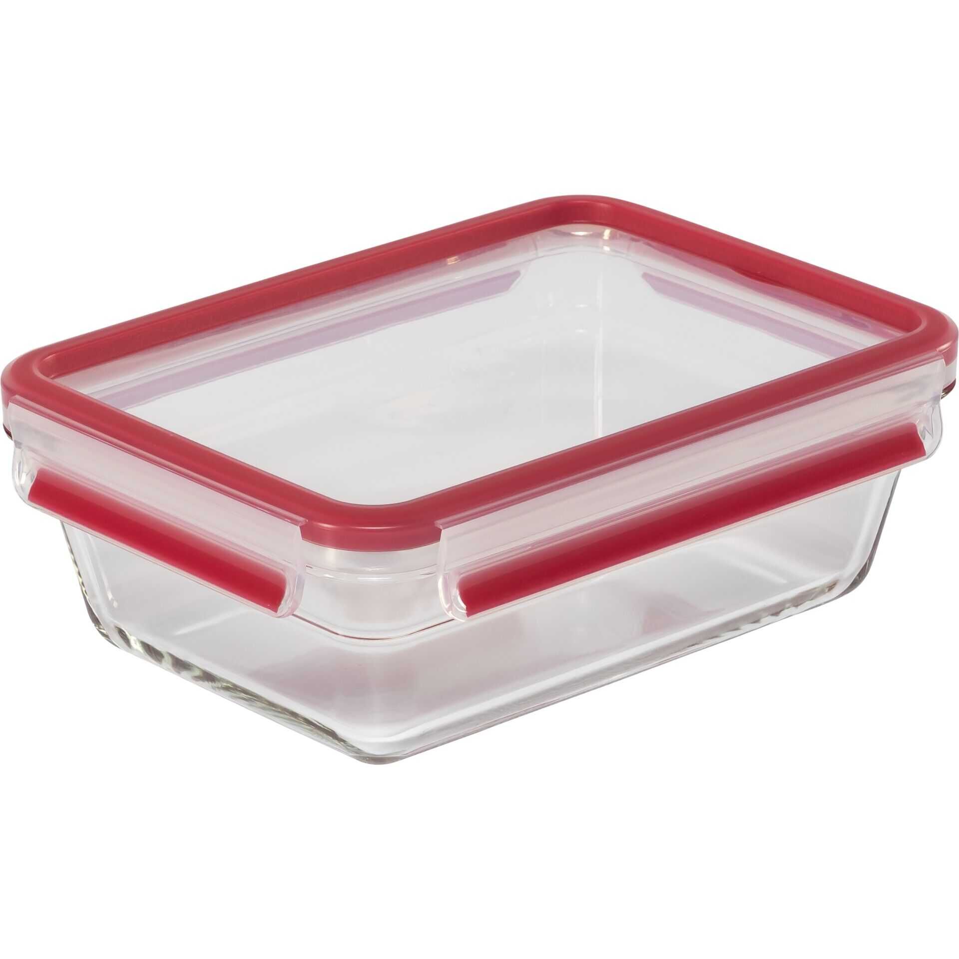 Emsa ClipClose Glass Vorratsdose 1,3 L Glas Rot