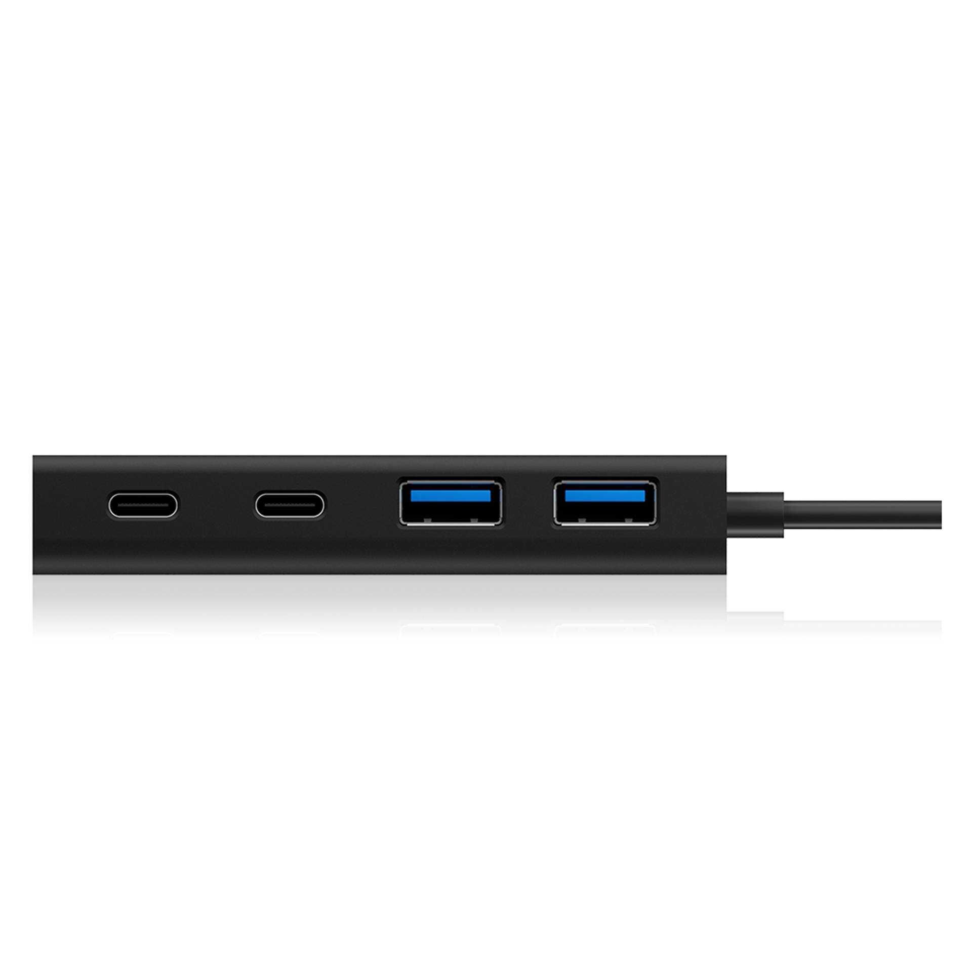 RaidSonic ICY BOX IB-HUB1426-U3 - Hub - 2 x SuperSpeed USB 3.0 + 2 x USB-C - Desktop