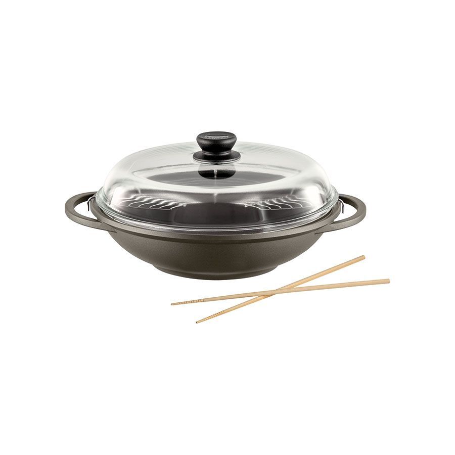 Berndes Bonanza Induction Wok mit Deckel und Zubehör 32cm