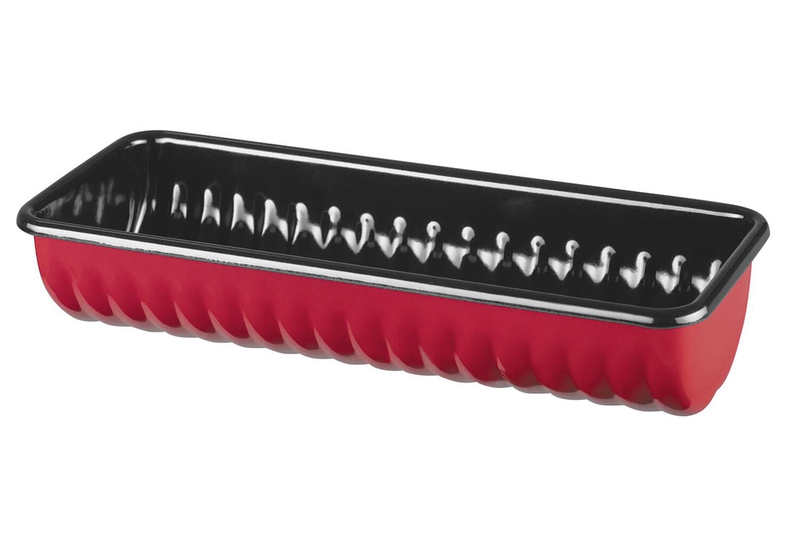 RIESS Rehrückenform 30x10cm rot Emaille