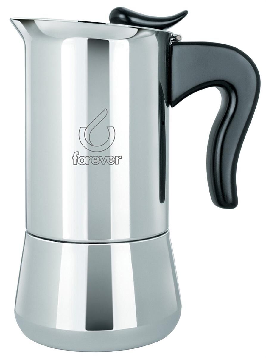 forever Espressokocher Miss Splendy 10 Tassen Induktion Edelstahl