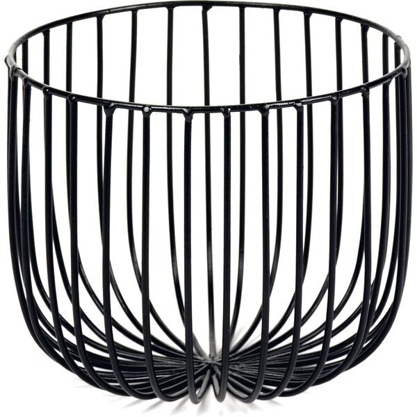 SERAX Korb M Black, Höhe: 150 mm, ø: 180 mm