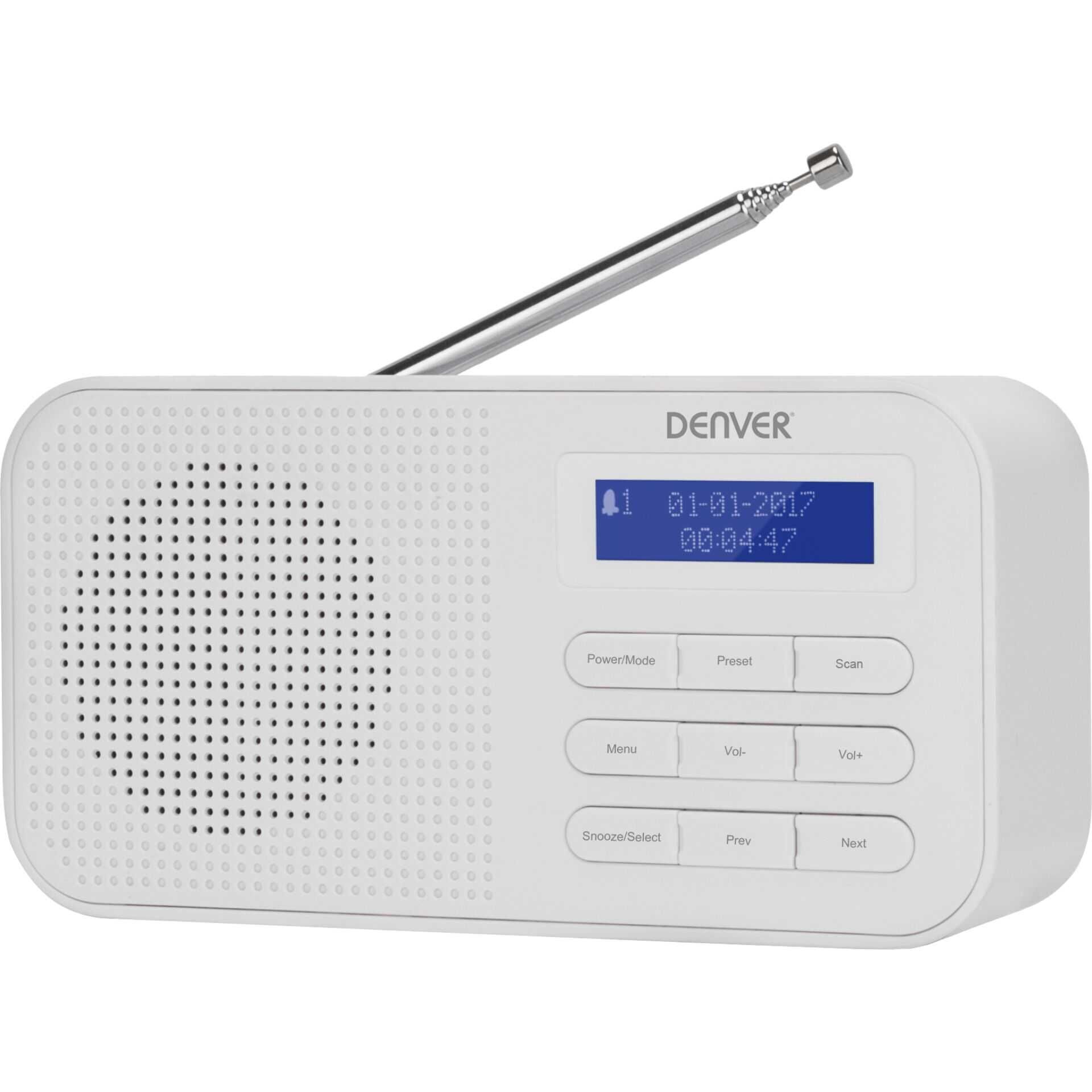 DENVER DAB-42 - Tragbares DAB-Radio - 1 Watt - weiß