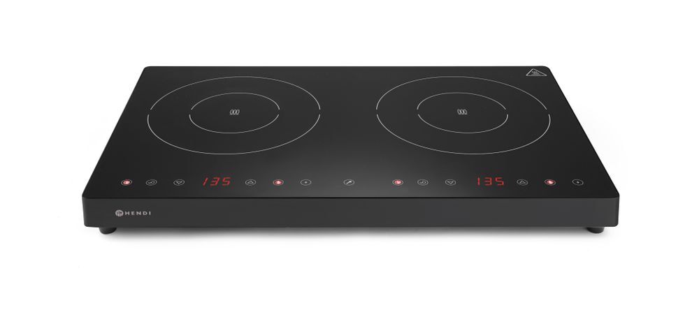 HENDI Induktionskocher doppelt Kitchen Line, Kitchen Line, 230V/3500W, 608x405x(H)54mm