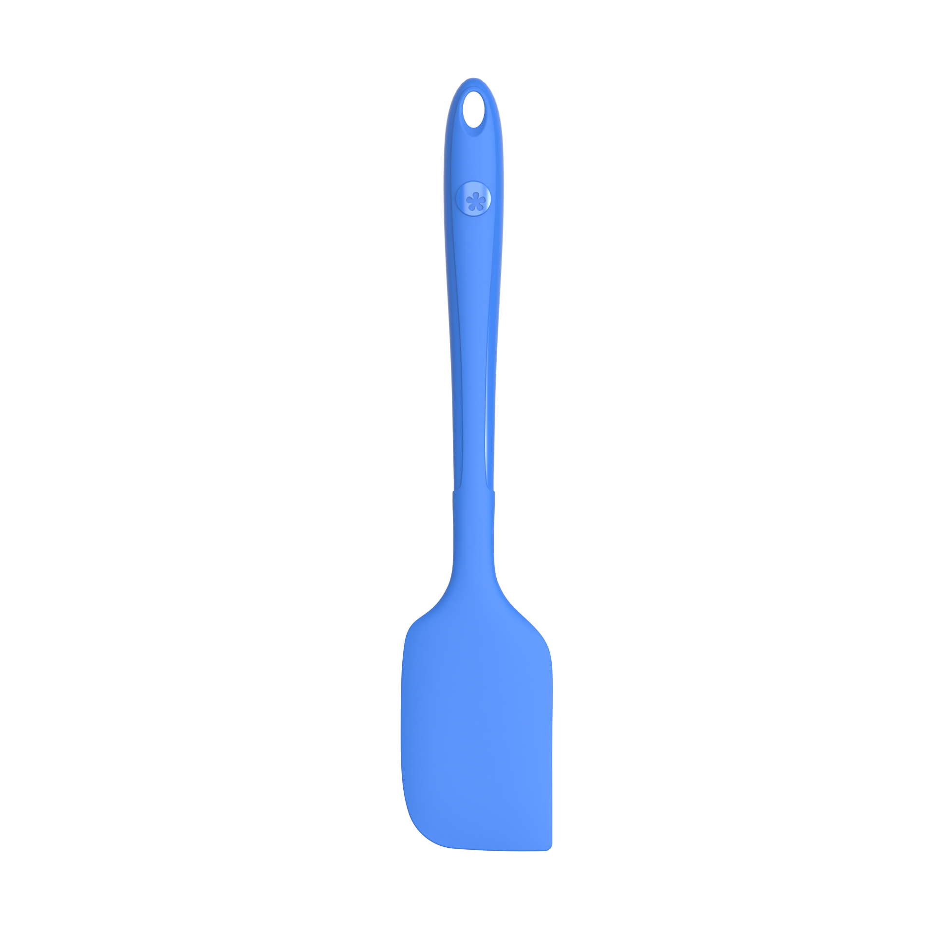 Kochblume Design Teigschaber L blau