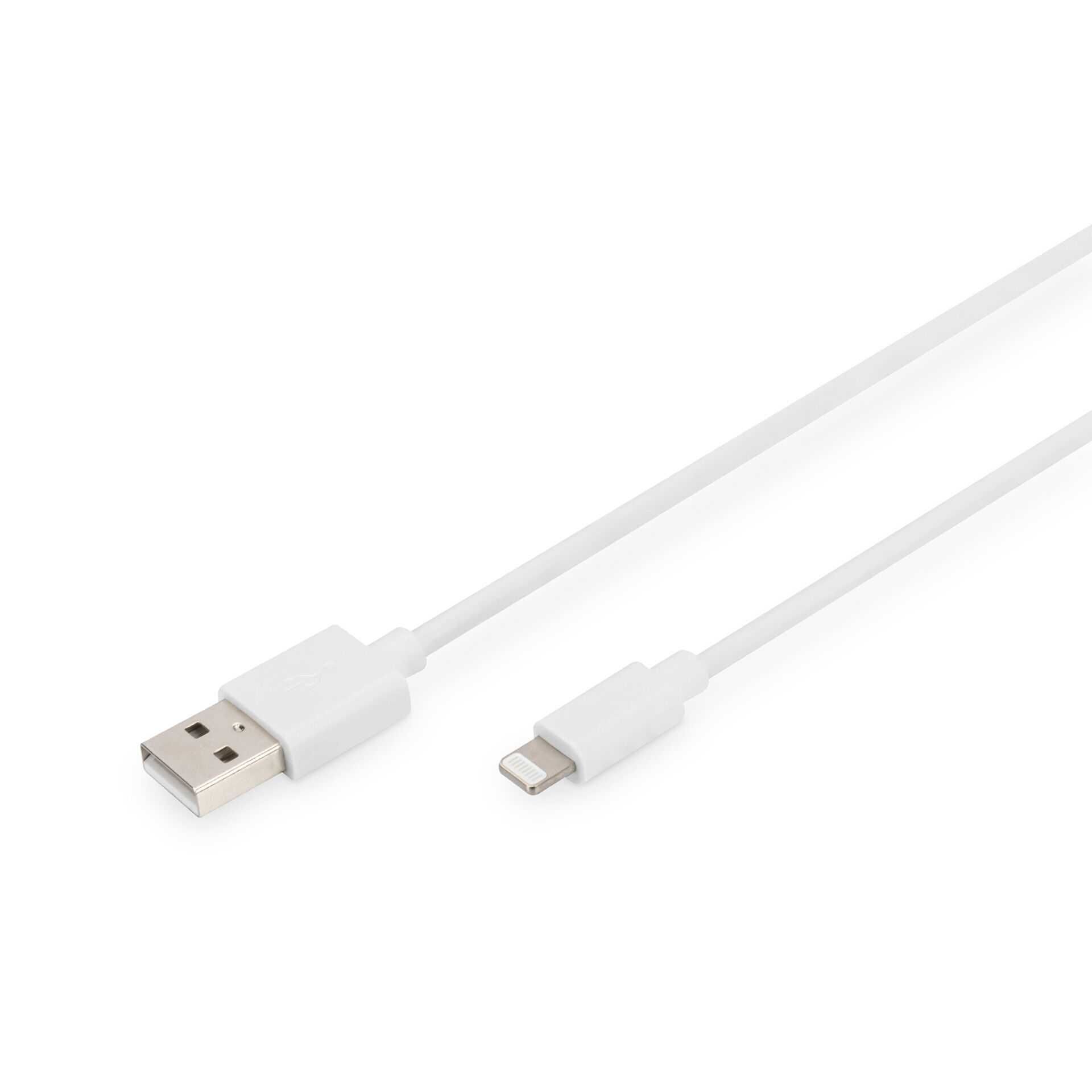 DIGITUS - Lightning-Kabel - Lightning männlich bis USB männlich - 1 m - Doppelisolierung - weiß
