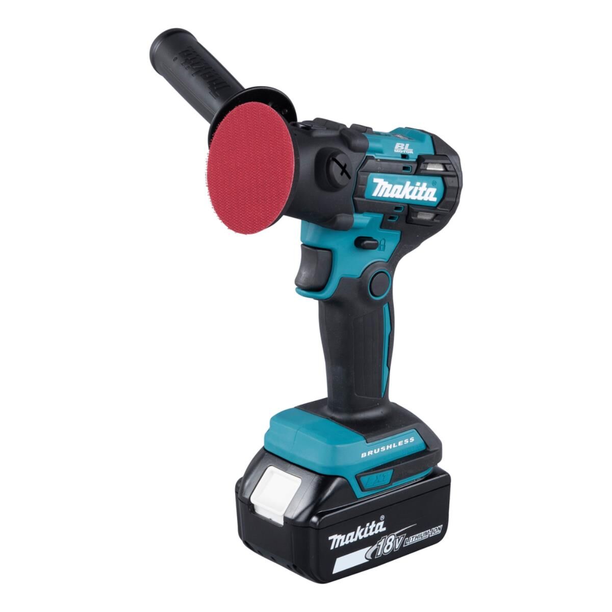 Makita Akku-Polierschleifer LXT 18 V OHNE AKKU und Ladegerät • 0 - 2.800 / 0 - 9.500 U/min • 50 / 80 mm