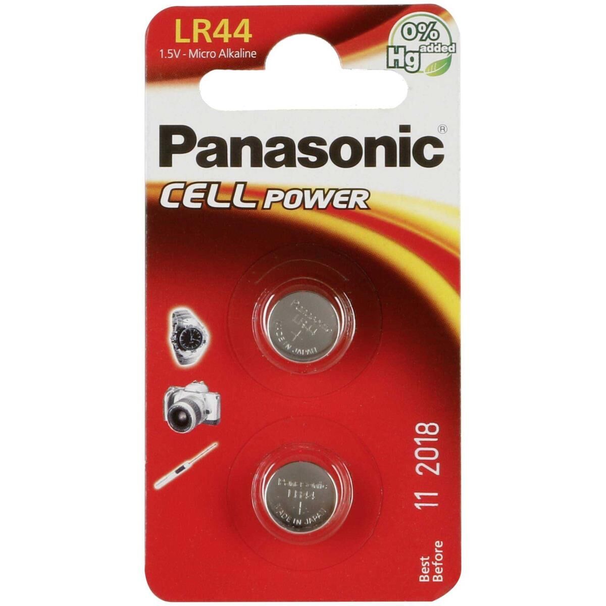 Panasonic LR-44EL/2B - Batterie 2 x LR44 - Alkalisch - 120 mAh