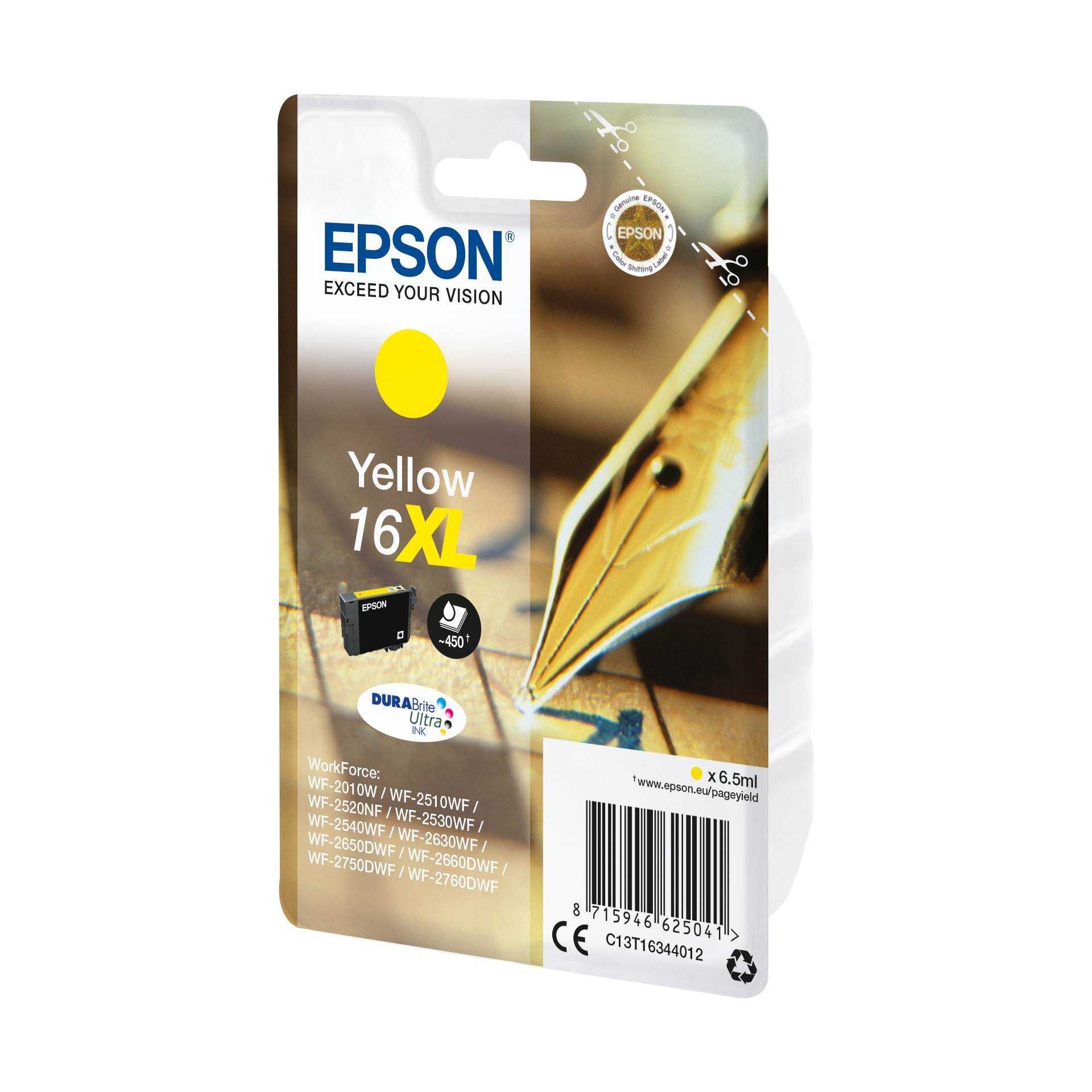 Epson 16XL - 6.5 ml - XL - Gelb - Original - Blisterverpackung