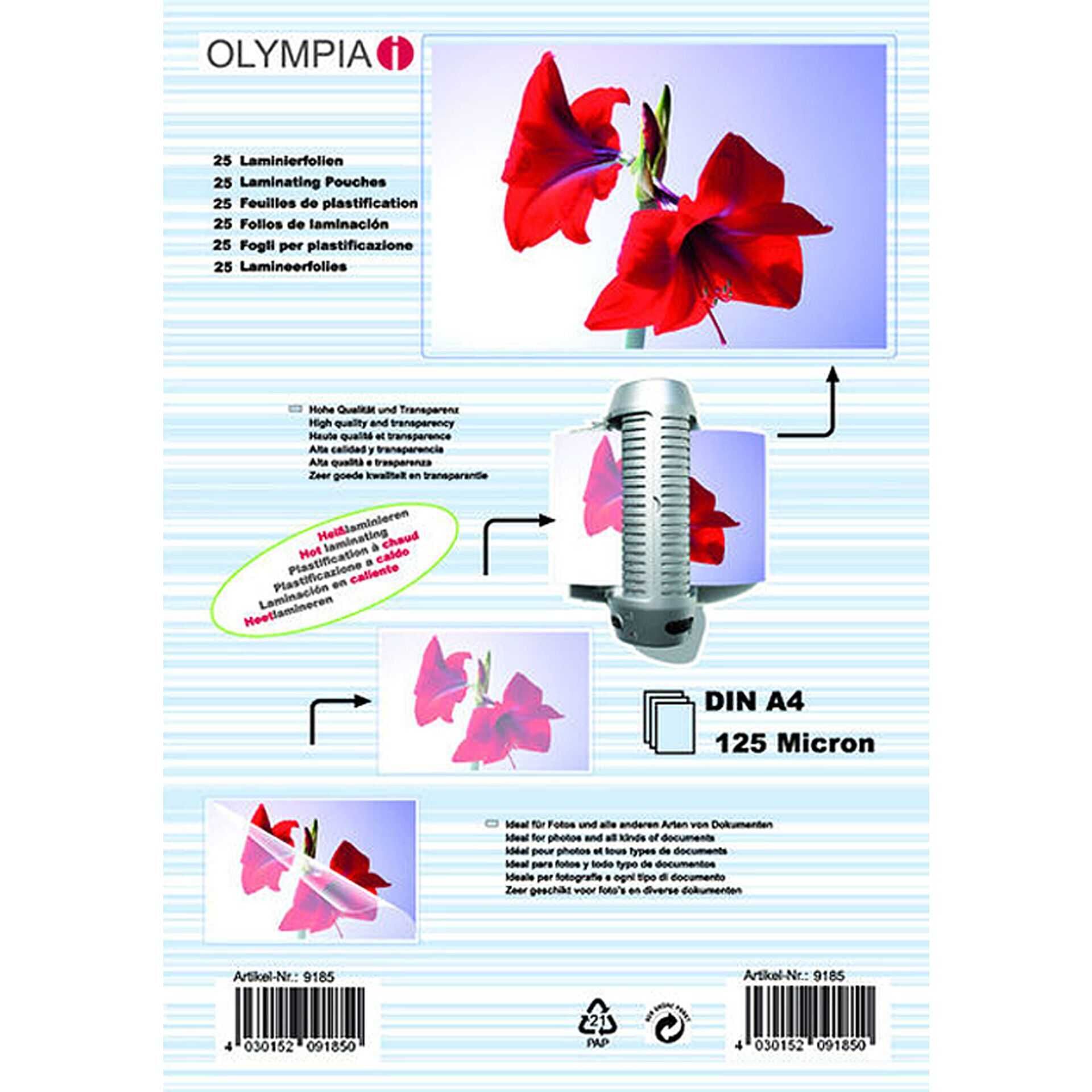 OLYMPIA - Taschen für Laminierung