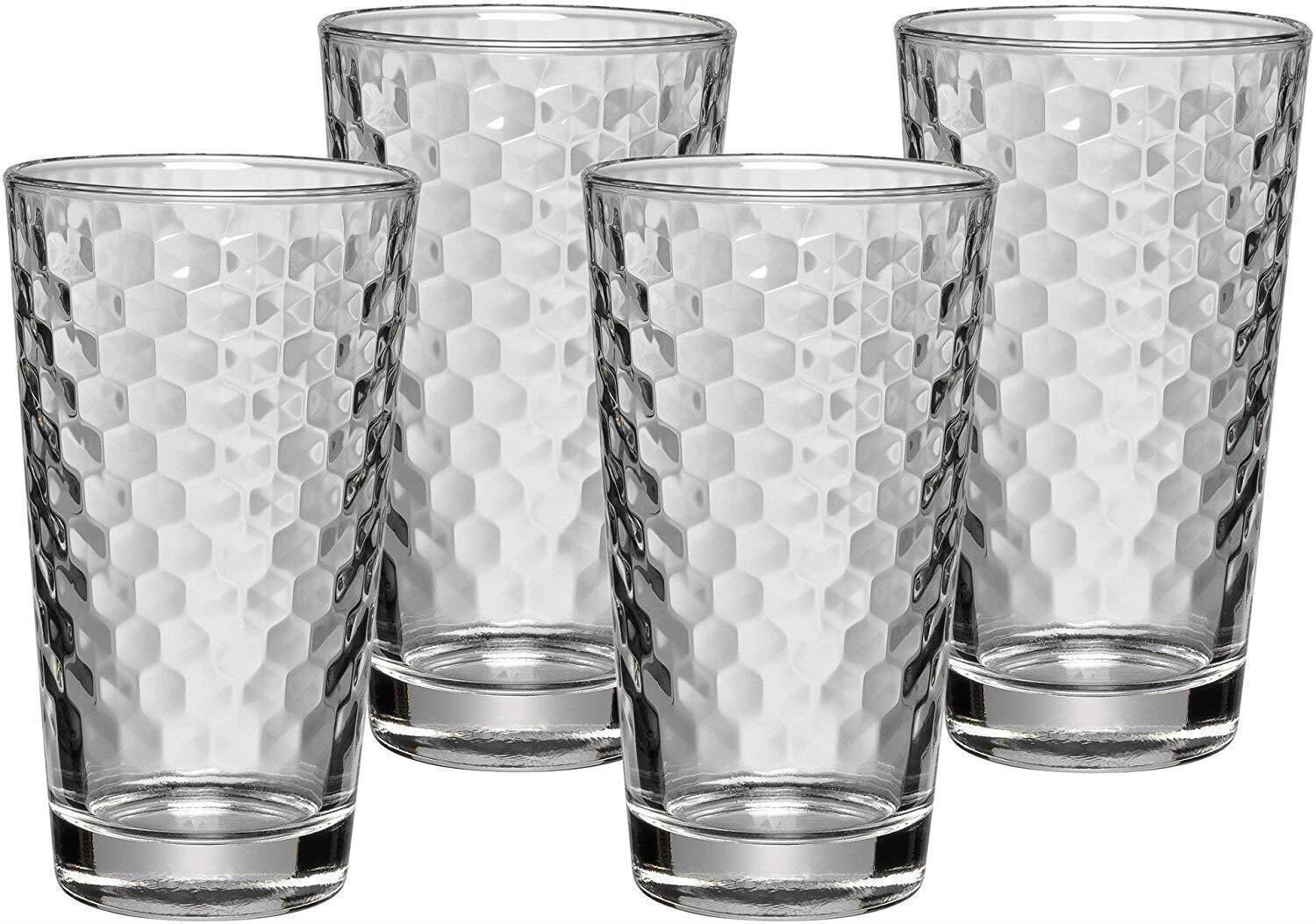 WMF Latte Macchiato Glas Honeycomb 4 teilig