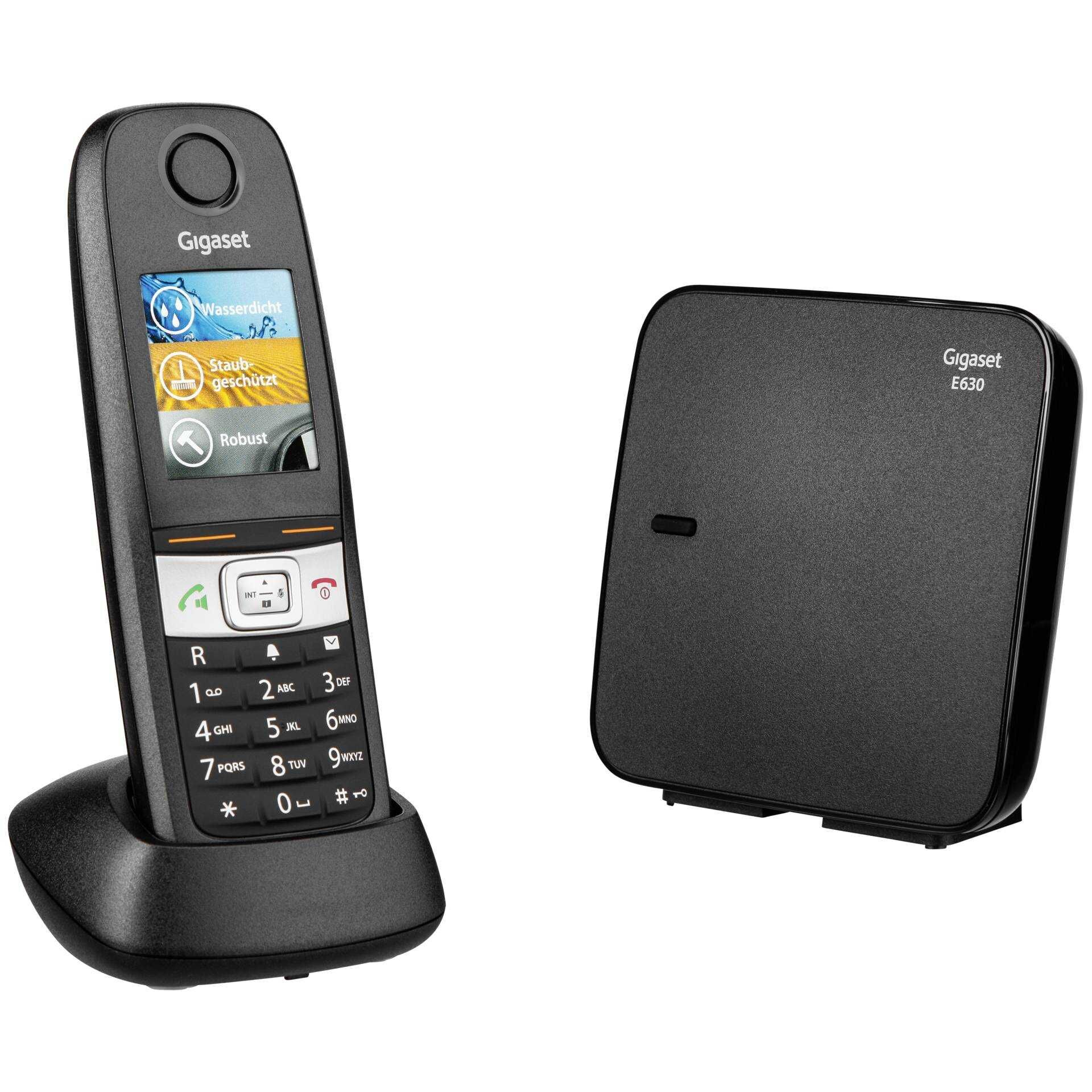 Gigaset E630 - Schnurlostelefon mit Rufnummernanzeige - DECT\GAP - Schwarz