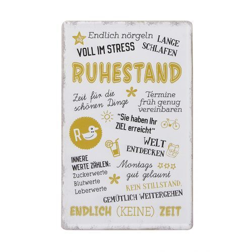 GILDE Metallschild Ruhestand