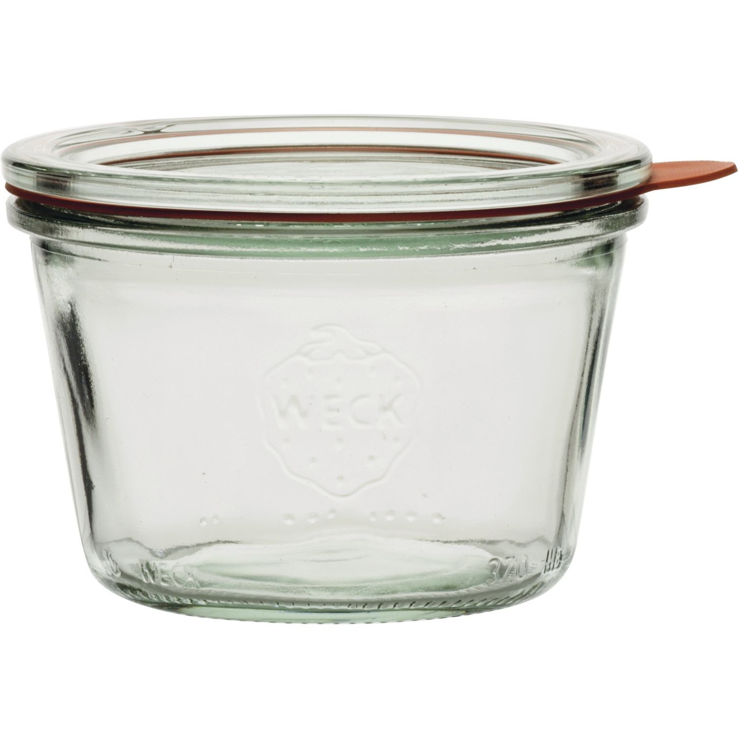 WECK Einkochglas 4-tlg., mit Deckel, Dichtungsring, Klammer, Inhalt: 0,25 Liter