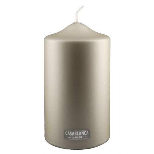 GILDE Stumpenkerze,champagnerfarben metallic
