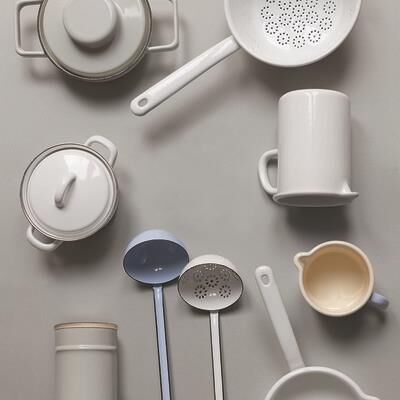 Riess Milch Suppe Tragkanne mit Deckel 2 Liter Emaille Classic Weiss