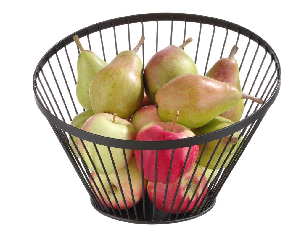 HENDI Obstkorb, abgerundet schwarz, ⌀150x(H)80mm
