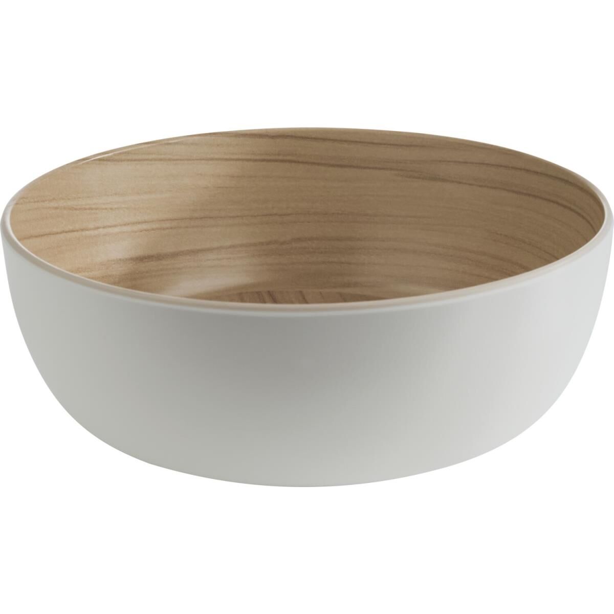 APS Frida Schale Holzoptik/weiß, Inhalt: 1,80 Liter, Höhe: 75 mm, ø: 215 mm