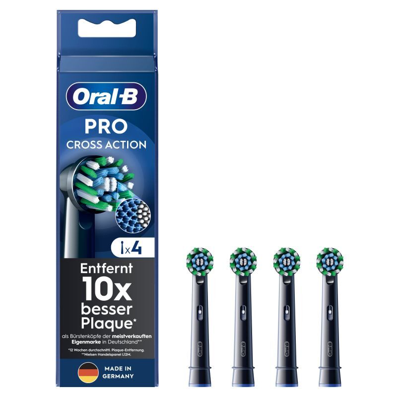 Oral-B Aufsteckbürsten Pro CrossAction Schwarz 4er
