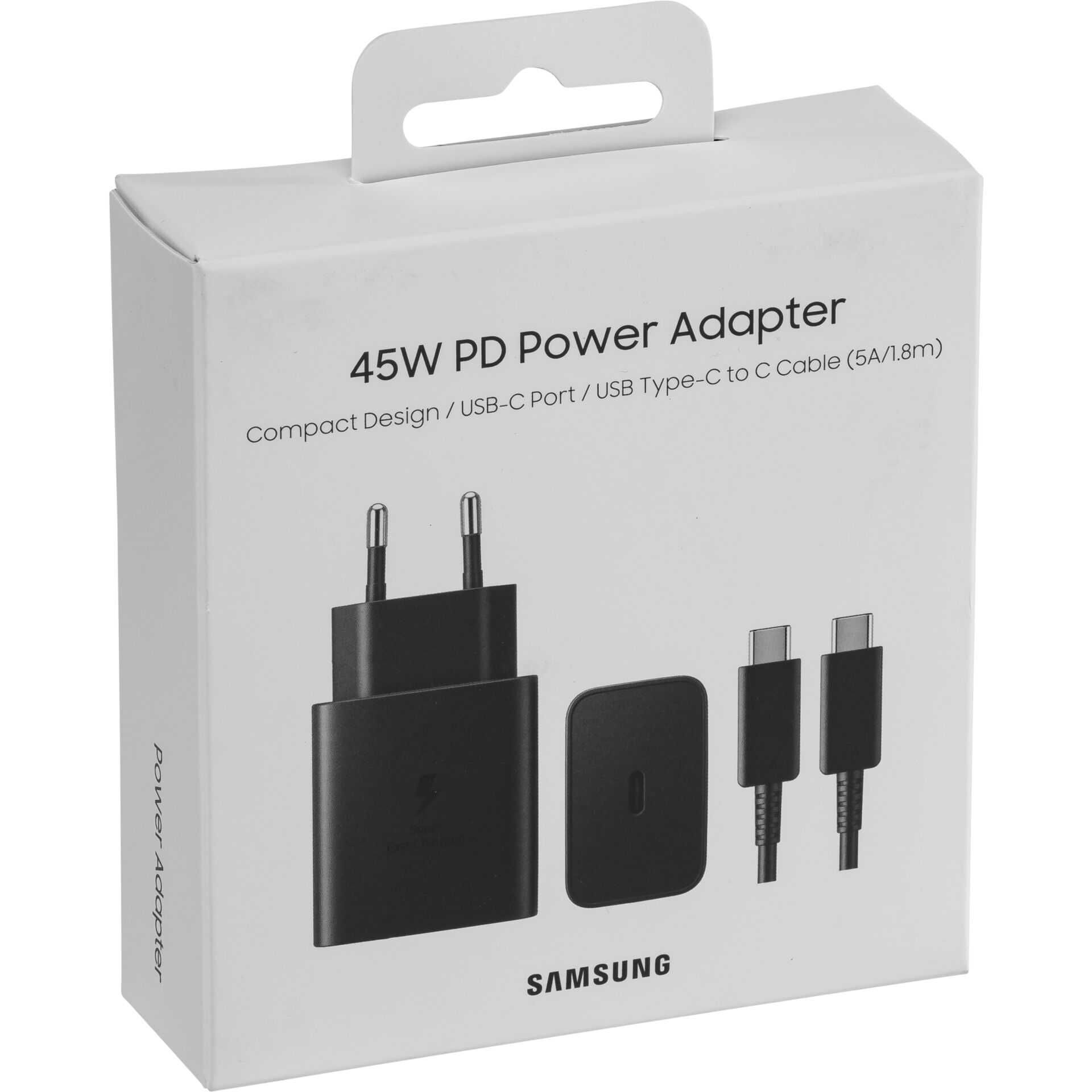 Samsung EP-T4510 - Netzteil - 45 Watt - 3 A - PD 3.0, SFC 2.0 (USB-C) - auf Kabel: USB-C