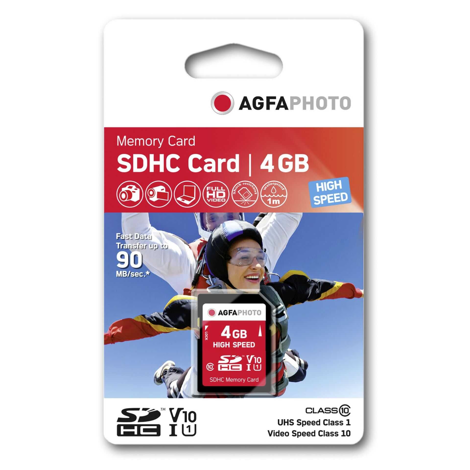 AgfaPhoto - Flash-Speicherkarte - 4 GB - Class 10 - SDHC