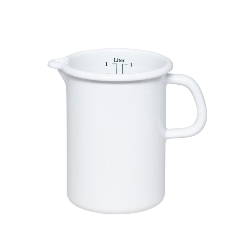 Riess Küchenmaß Ø10cm 1L Weiss Emaille