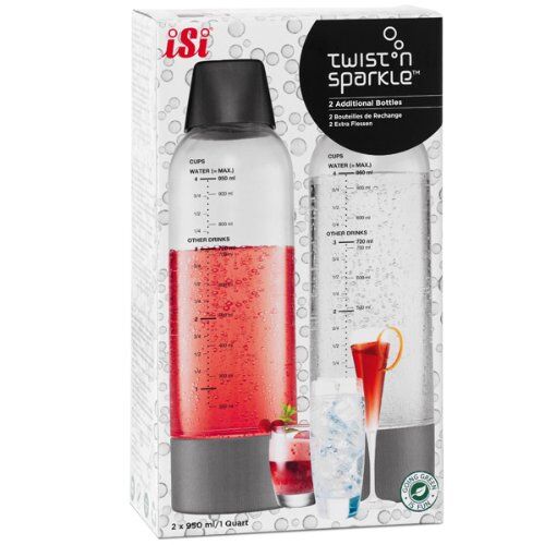 iSi Flaschenset Twist'N Sparkle 0,95 Liter 2-teilig iSi Flaschenset Twist'N Sparkle 0,95 Liter 2-teilig