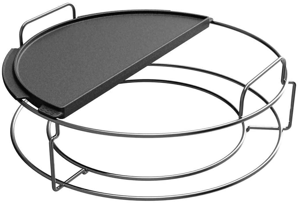 Big Green Egg Halbrunde Grillplatte aus Gusseisen größe L