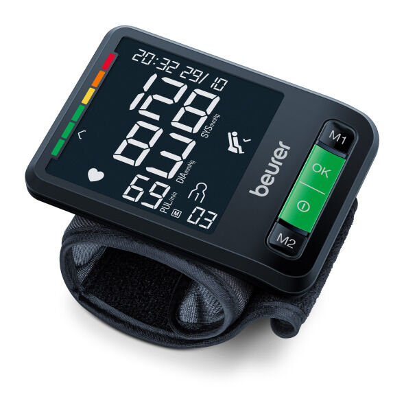 BEURER Blutdruckmessgerät f. Oberarm 2x60Sp. XL-LCD Bluet.EKG-Funk. ws BM 96