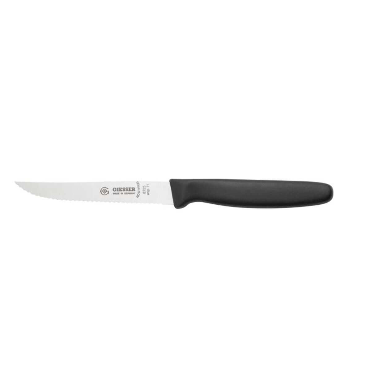 GIESSER Steakmesser 3-tlg., mit schwarzem Kunststoffgriff