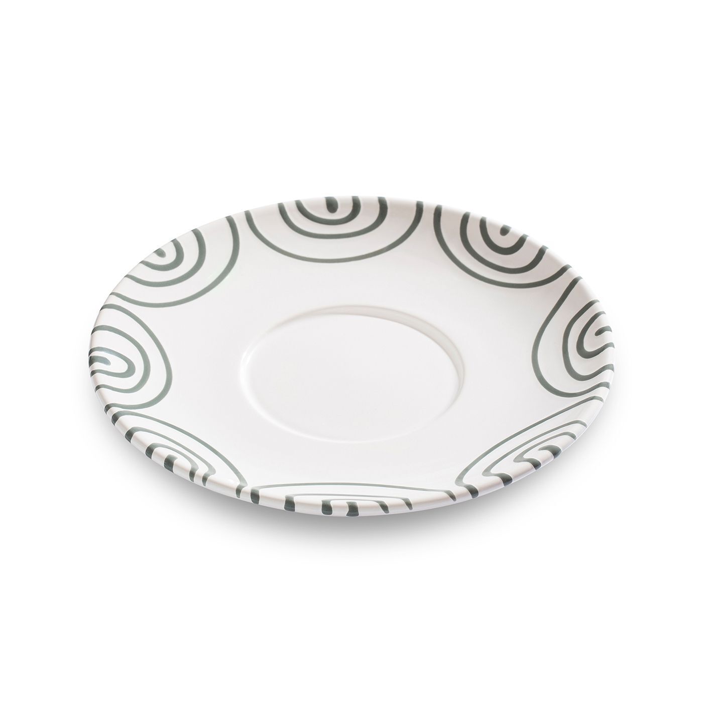 Gmundner Keramik Graugeflammt, Unterteller Teetasse Maxima (Ø18cm)