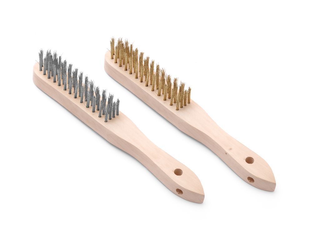 HENDI Drahtbürsten-Set aus Messing und Edelstahl - 2 Stk., 2 Stk., (L)290mm